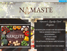 Tablet Screenshot of namastegrocery.com